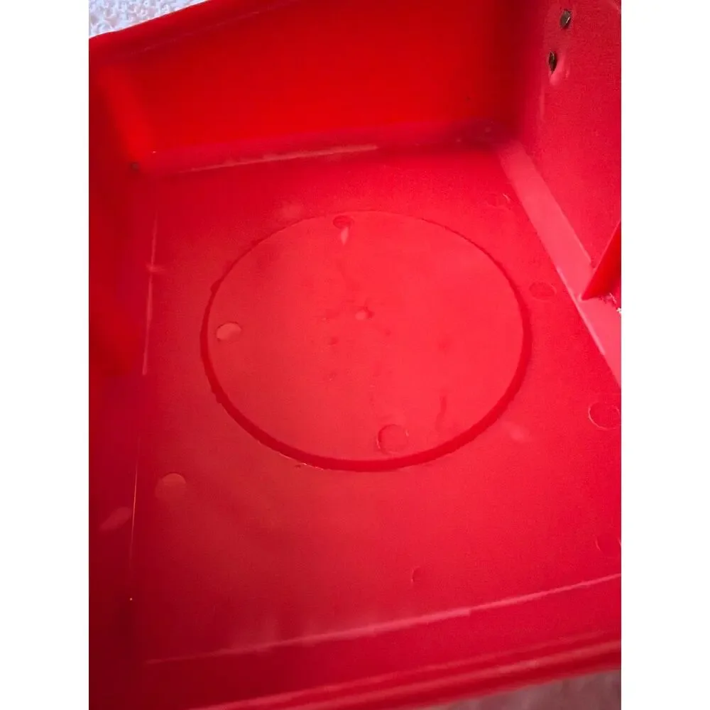 Vintage 1984 Transformers Red Plastic Lunch Box Aladdin Hasbro Empty Rare